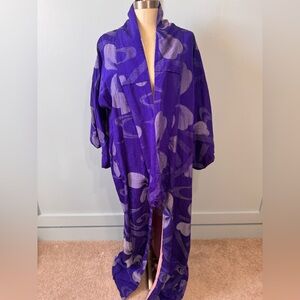 Looks to be authentic vintage Purple Women's Kimono with Beautiful Design